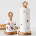 flower shape solid wood Tissue Toilet roll holder